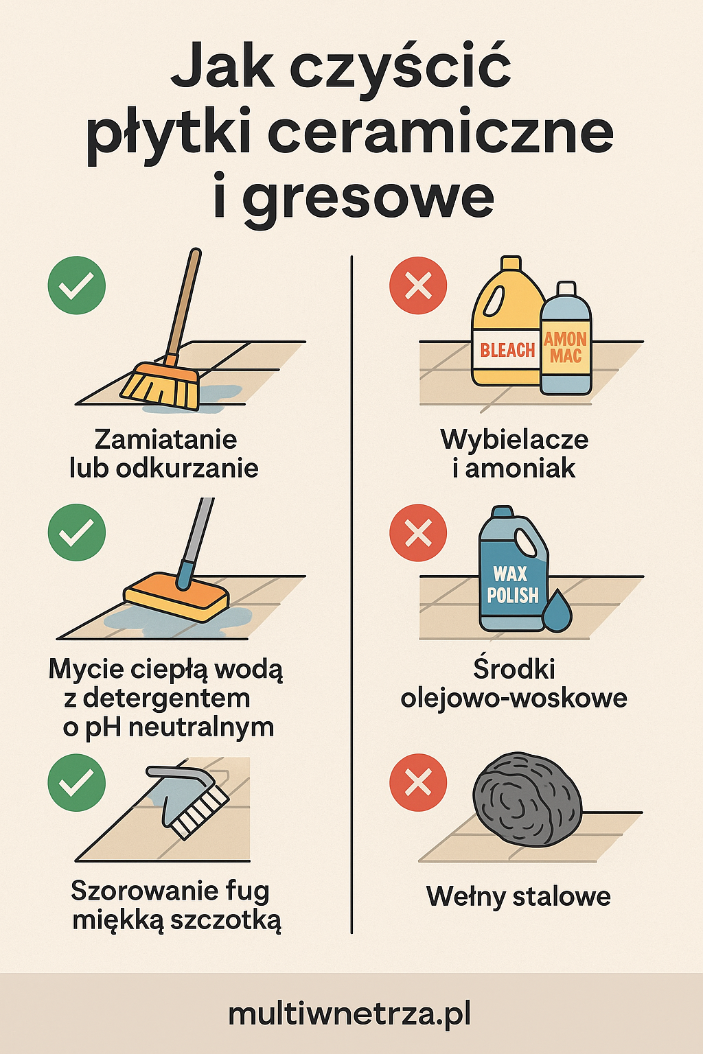 Jak skutecznie czyścić płytki ceramiczne i gresowe