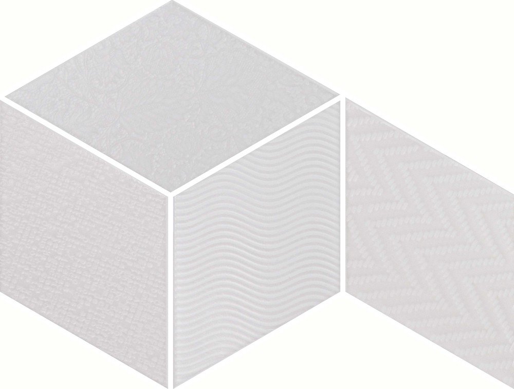 Metro Rhombus Glossy Light Grey 10-1/2 in. x 12 ... - Merola Tile