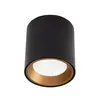 Maxlight tub c0211 lampa sufitowa okrągła czarna + pierścień ozdobny złoty rc0155/c0156 gold