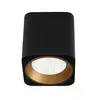 Maxlight tub c0212 lampa sufitowa kwadratowa czarna + pierścień ozdobny złoty rc0155/c0156 gold