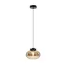 Maxlight p0516 lampa wisząca moonstone amber glass+black marble