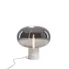 Maxlight t0055 lampa stołowa moonstone smoke glass + white marble