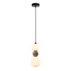Maxlight p0628 lampa wiszaca modern opal + medium brown 13w