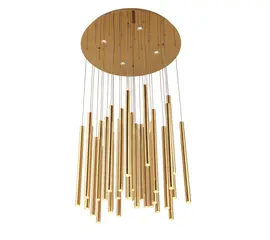 Maxlight organic gold p0242d lampa wisząca ściemnialna złota