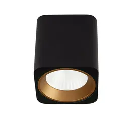 Maxlight tub c0212 lampa sufitowa kwadratowa czarna + pierścień ozdobny złoty rc0155/c0156 gold