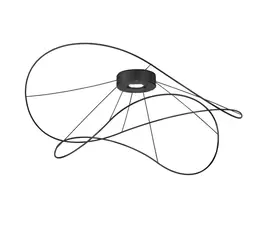 Axolight Hoops 2 Lampa Sufitowa Plafon Czarny
