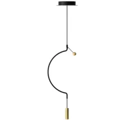Axolight Liaison P1 32cm Lampa Wisząca Czarno-Złota