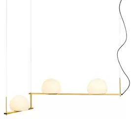 Estiluz Circ Lmpa Wisząca Złota z natynkową podsufitką