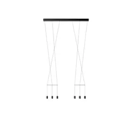 Vibia Wireflow Lineal Lampa Wisząca Czarna