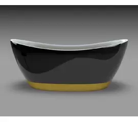 Ravon Tulipano Bikolor 177x82,5x72,5cm Wanna Wolnostojąca Piano Black