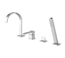 Kohlman Axis Bateria Wannowa 4-otworowa Chrom QB244N