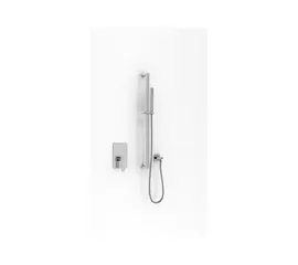 Kohlman Axis Zestaw Prysznicowy Podtynkowy z drążkiem 66cm Chrom QW220NSP2