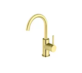 Kohlman Axel Gold Bateria Umywalkowa z obrotową wylewką Złota QB150AGD