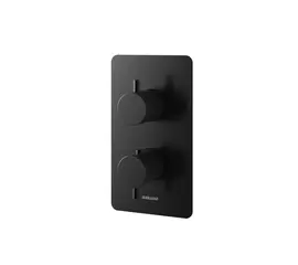 Kohlman Axel Black Bateria Wannowa Termostatyczna Podtynkowa Czarny mat QW432AB