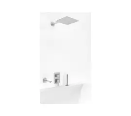 Kohlman Excelent Zestaw Wannowo-prysznicowy Podtynkowy z deszczownicą 40cm Chrom QW211HQ40-007