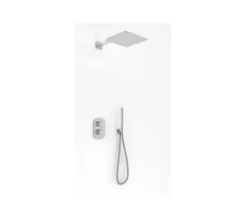 Kohlman Foxal Zestaw Prysznicowy Podtynkowy z termostatem i deszczownicą 20cm Chrom QW432FQ20