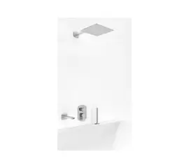 Kohlman Foxal Zestaw Wannowo-prysznicowy Podtynkowy z deszczownicą 30cm Chrom QW211FQ30-009