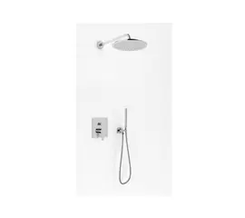 Kohlman Gixs Zestaw Prysznicowy Podtynkowy z deszczownicą 20cm Chrom QW210GR20