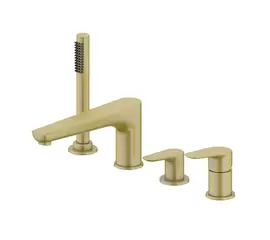 Mobi Nature Gold Brushed Bateria wannowa 4-otworowa Złoto Szczotkowane NTZW3035BG