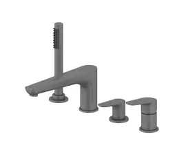 Mobi Nature Gunmetal Brushed Bateria wannowa 4-otworowa Grafit Szczotkowany NTZW3035GMB