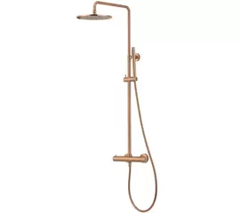 Mobi Northern Copper Brushed Zestaw Natryskowy Nadtynkowy Termostatyczny Mosiądz Szczotkowany NZPT4265CB