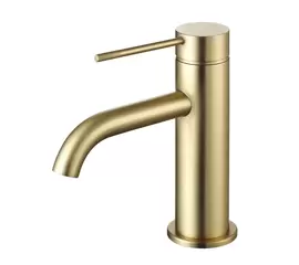 Mobi Northern Gold Brushed Bateria Umywalkowa Niska Złoto Szczotkowane NB4215BG