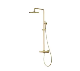 Mobi Northern Gold Brushed Zestaw Natryskowy Nadtynkowy Termostatyczny Złoto Szczotkowane NZPT4265BG