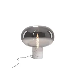 Maxlight t0055 lampa stołowa moonstone smoke glass + white marble