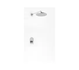 Kohlman Boxine Zestaw Prysznicowy Podtynkowy z deszczownicą 40cm Chrom QW220BR40