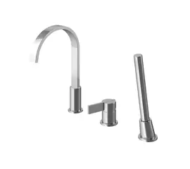 Kohlman Dexame Bateria Wannowa 3-otworowa z obrotową wylewką Chrom QB241D