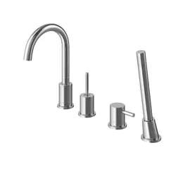 Kohlman Maxima Bateria Wannowa 4-otworowa z obrotową wylewką Chrom QB244M