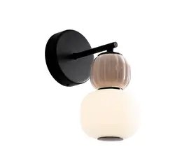 Maxlight w0399 kinkiet modern opal + medium brown 5w