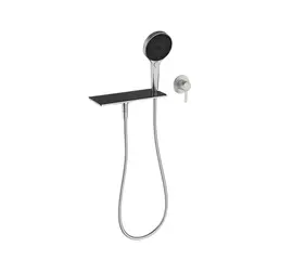 Mobi archive nickel brushed bateria natryskowa z wylewką