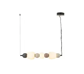 Maxlight p0630 lampa wiszaca modern opal + dark grey + medium brown + light grey 28w