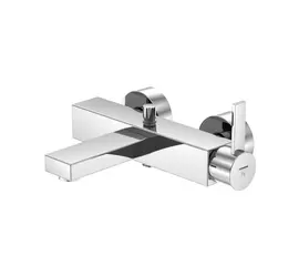 Prostokątna chromowana bateria wannowa