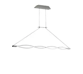 Satynowa lampa wisząca na wysięgnikach