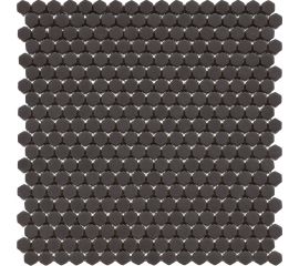 mozaika w drobne czarne heksagony