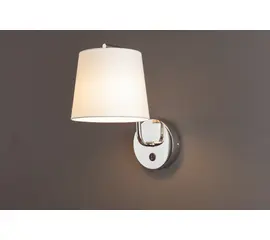 Maxlight chicago w0195 kinkiet chrom biały abażur