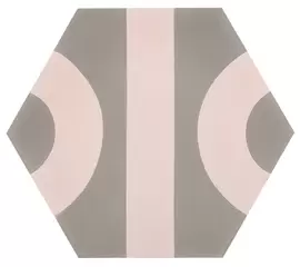 Peronda Roll by Dsignio H. ROLL GREY-PINK 28,5X24,7 płytka ceramiczna matowa