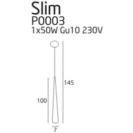 MAXLIGHT Slim P0003 Lampa wisząca biała 100cm DARMOWA WYSYŁKA W 24h
