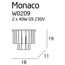 MAXLIGHT Monaco W0209 Kinkiet DARMOWA WYSYŁKA W 24h