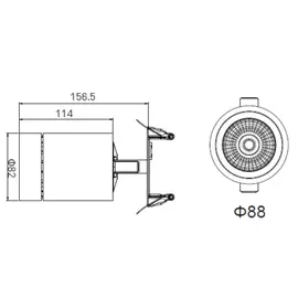 Dobac Juvenis Recessed Black 20W 15° KT6950-BK-15 Oprawa podtynkowa