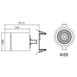 Dobac Juvenis Recessed White 30W 24° KT6951-WH-15 Oprawa podtynkowa