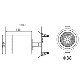 Dobac Juvenis Recessed Black 30W 24° KT6951-BK-15 Oprawa podtynkowa