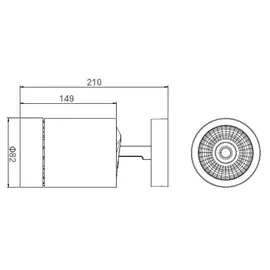 Dobac Juvenis Surface White 30W 24° XD2133-WH-15 Plafon