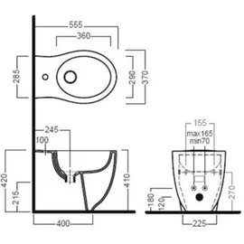 Hatria Le Fiabe 55,5x37cm Bidet stojący biały