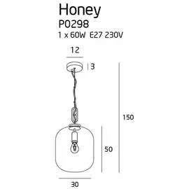 MAXLIGHT Honey Smoky P0298 Lampa wisząca DARMOWA WYSYŁKA W 24h