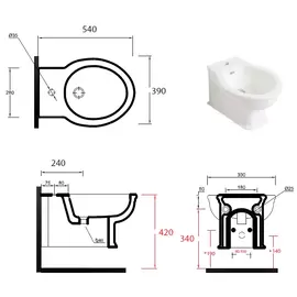 Olympia Ceramica Impero 53x39cm Bidet podwieszany biała