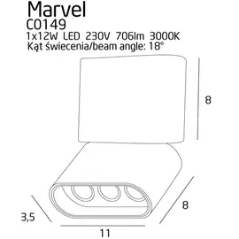 MAXLIGHT Marvel C0149 lampa sufitowa/plafon biały