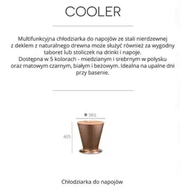 Maxliving cooler Teak/Champagne chłodziarka do napojów